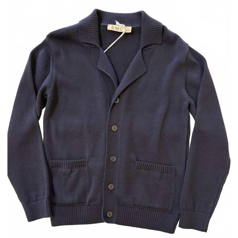 NEW EMC boy's knit cardigan top in navy